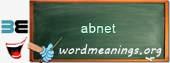 WordMeaning blackboard for abnet